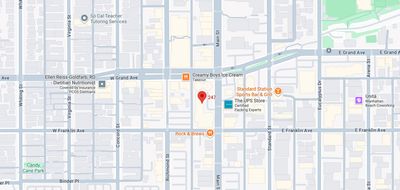 Google Maps image with location pin to YLS Bakery and Cafe in El Segundo